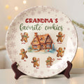 Grandma's Favorite Cookies - Personalized Ceramic Plate - Gift For Grandma